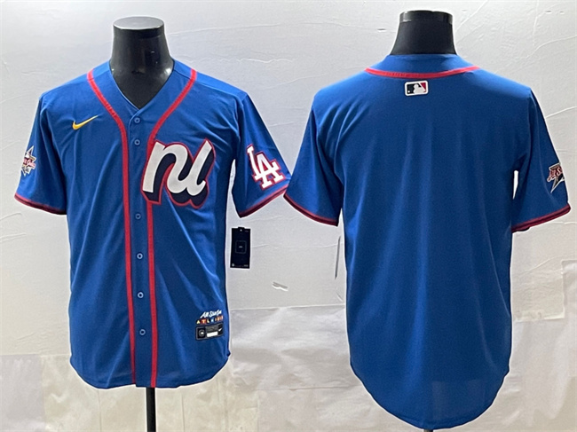 Men's National League Los Angeles Dodgers Blank Blue 2025 All-Star Edition Limited Stitched Baseball Jersey Men's National League Los Angeles Dodgers Blank Blue 2025 All-Star Edition Limited Stitched Baseball Jersey